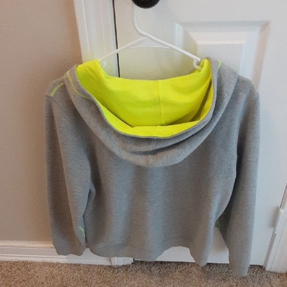 Under Armour Kids Gray and Yellow Hoodie - Picture 3 of 3